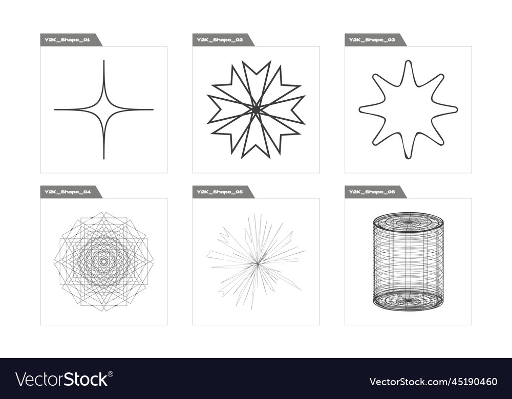 Graphic assets set big collection Royalty Free Vector Image