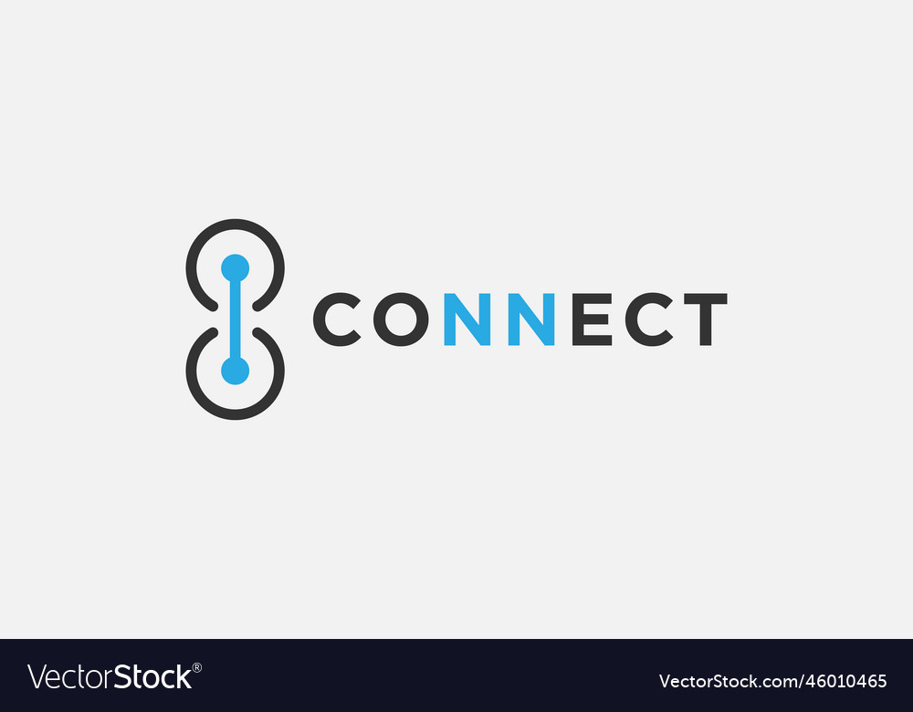 Eps10 abstract linked logo element template Vector Image