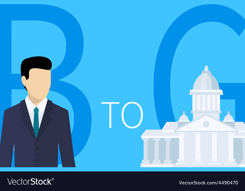 B2G concept Royalty Free Vector Image - VectorStock
