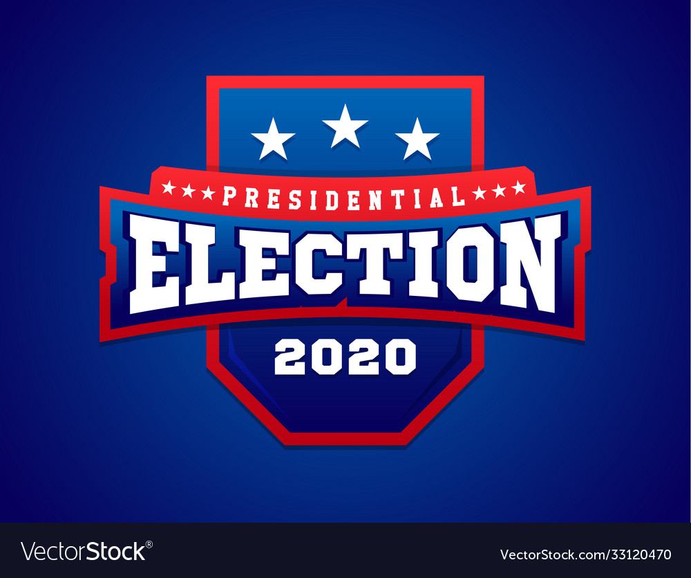 Banner with shield american flag presidential Vector Image