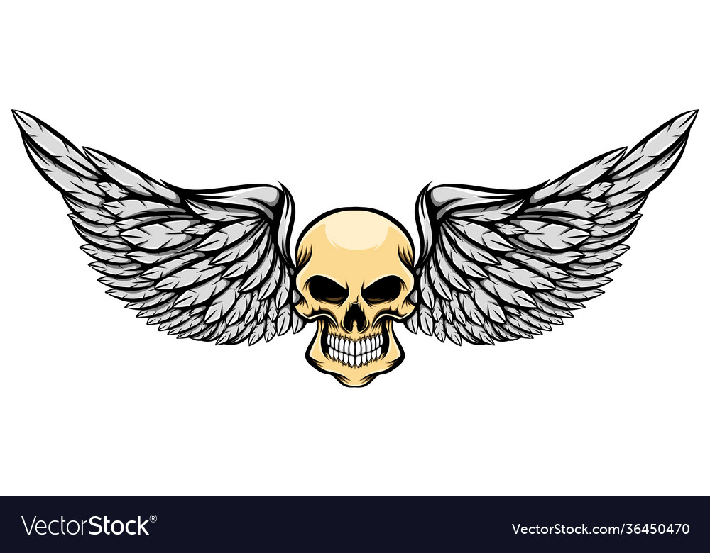 Scary Human Skull Without Eyes And Long Royalty Free Vector