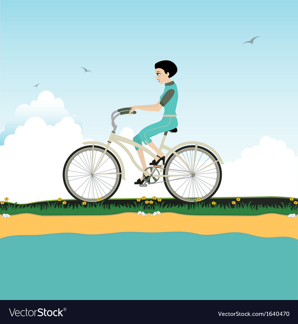 Women riding a bicycle