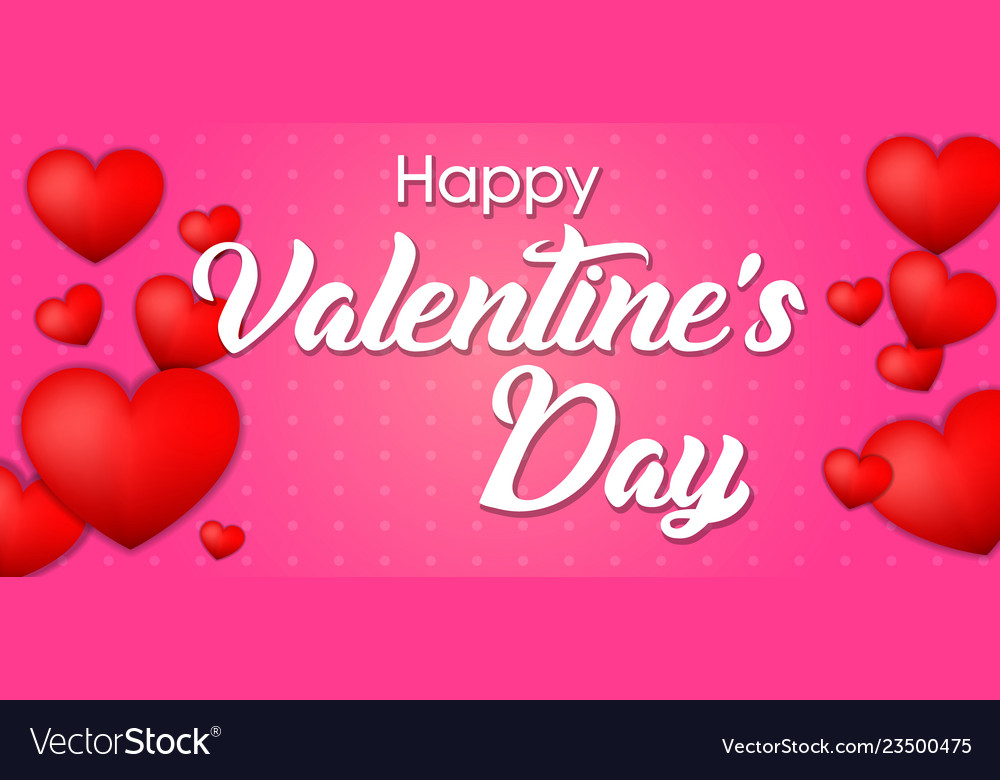 Banner Of Valentine Day Greetings Royalty Free Vector Image