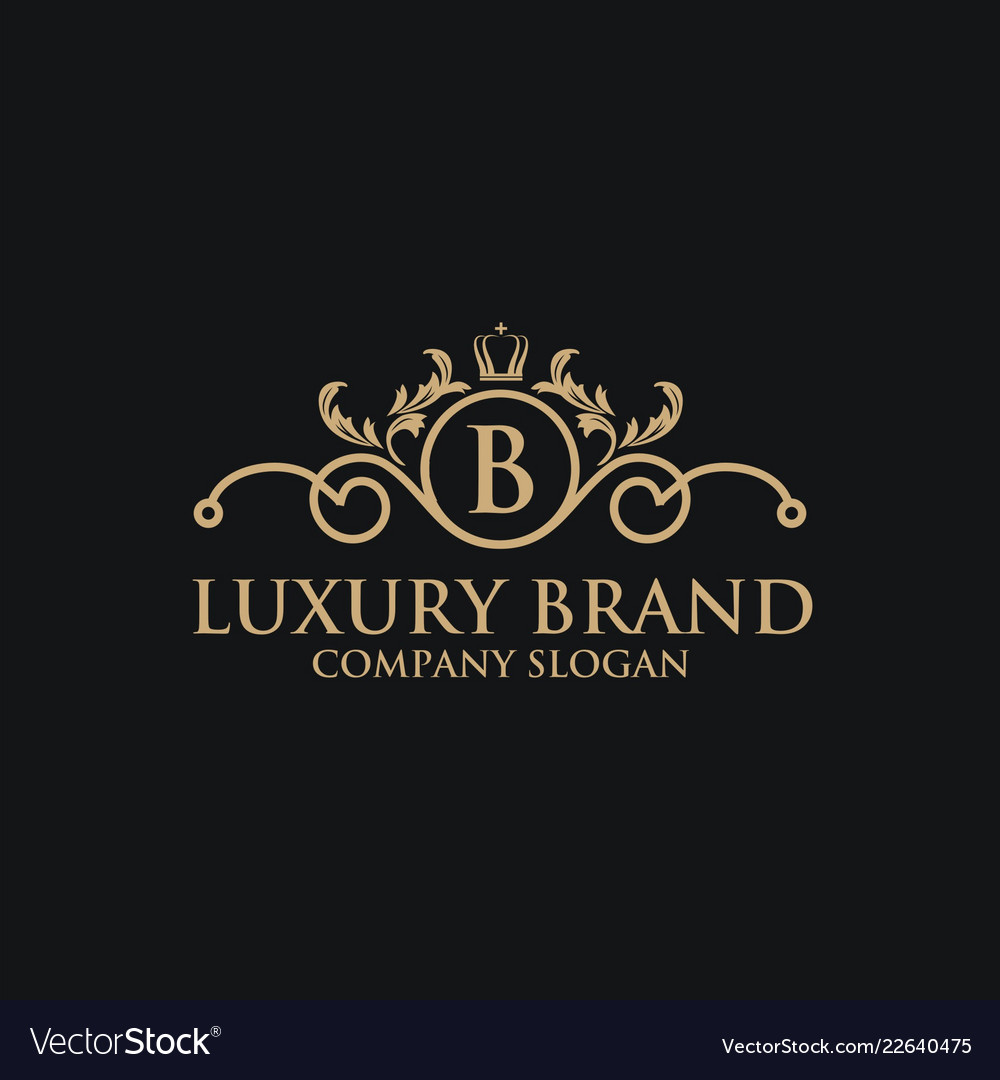 Luxury crest decorative logo Royalty Free Vector Image