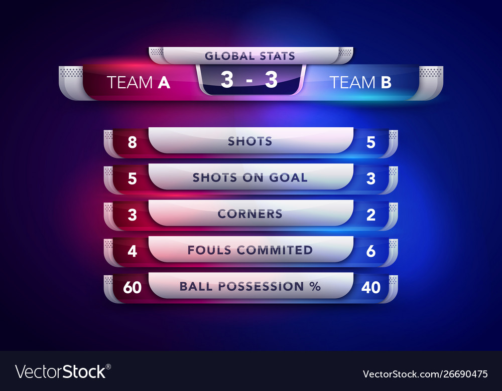 Scoreboard Broadcast Graphic And Lower Thirds Vector Image