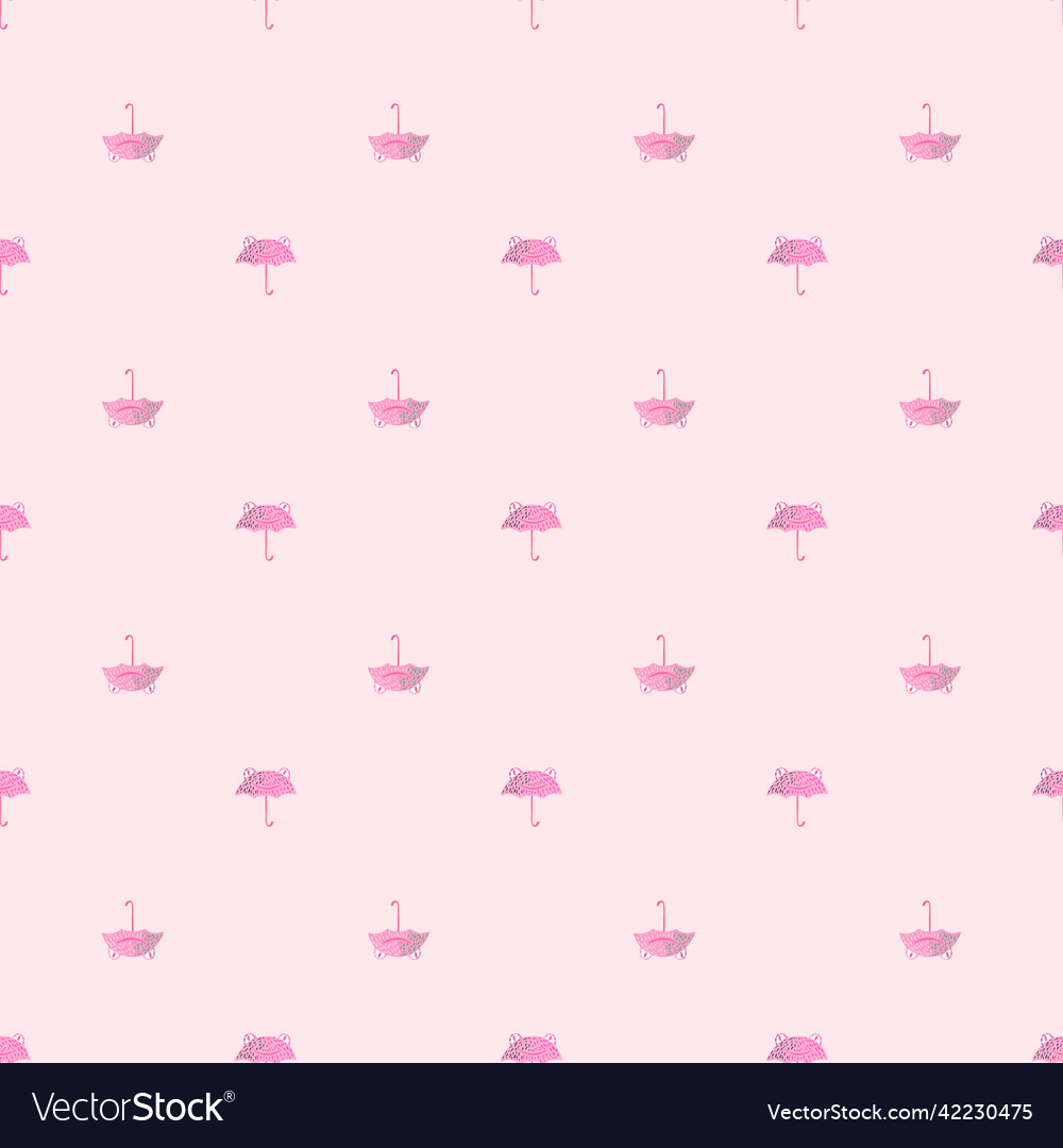 Seamless pattern cute frog umbrella background Vector Image