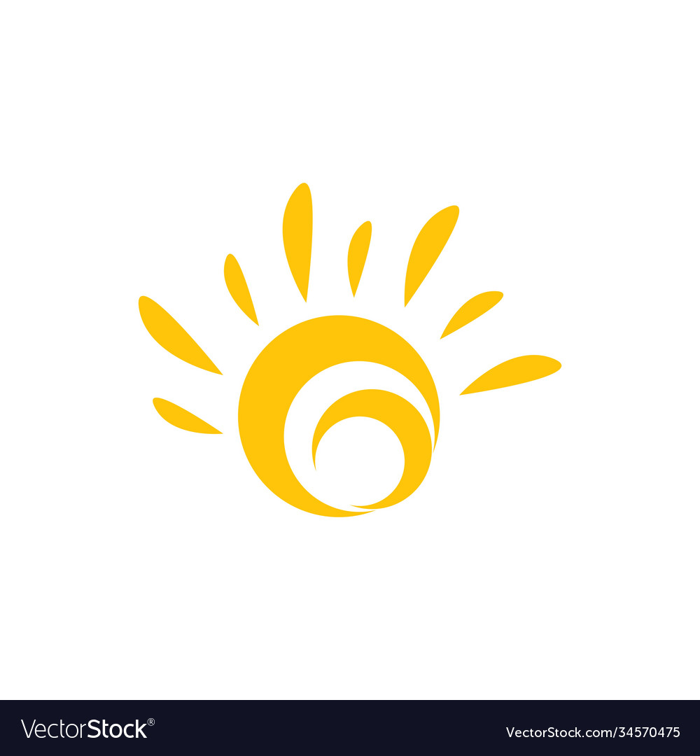 Sun logo Royalty Free Vector Image - VectorStock