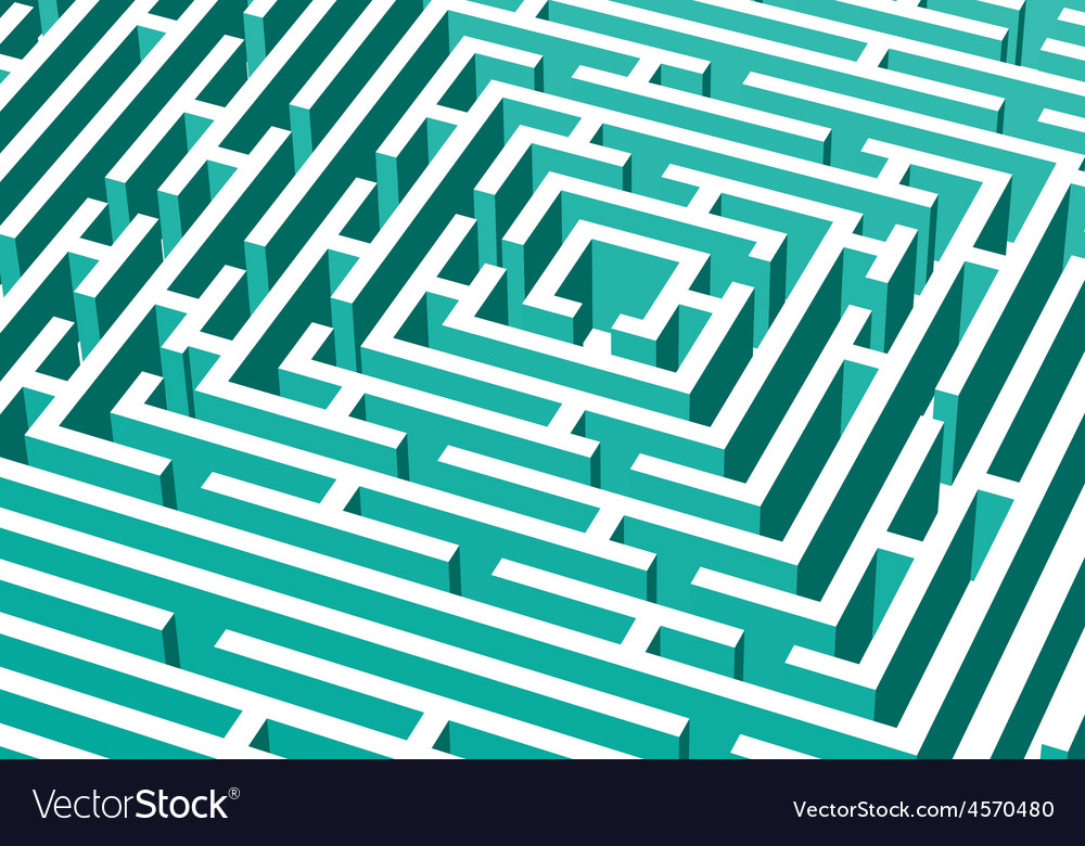 3d labyrinth Royalty Free Vector Image - VectorStock