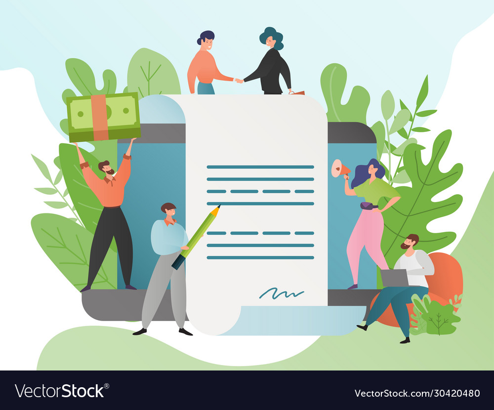 Agreement people cartoon Royalty Free Vector Image