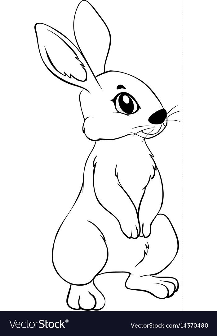 Download Animal outline for rabbit Royalty Free Vector Image