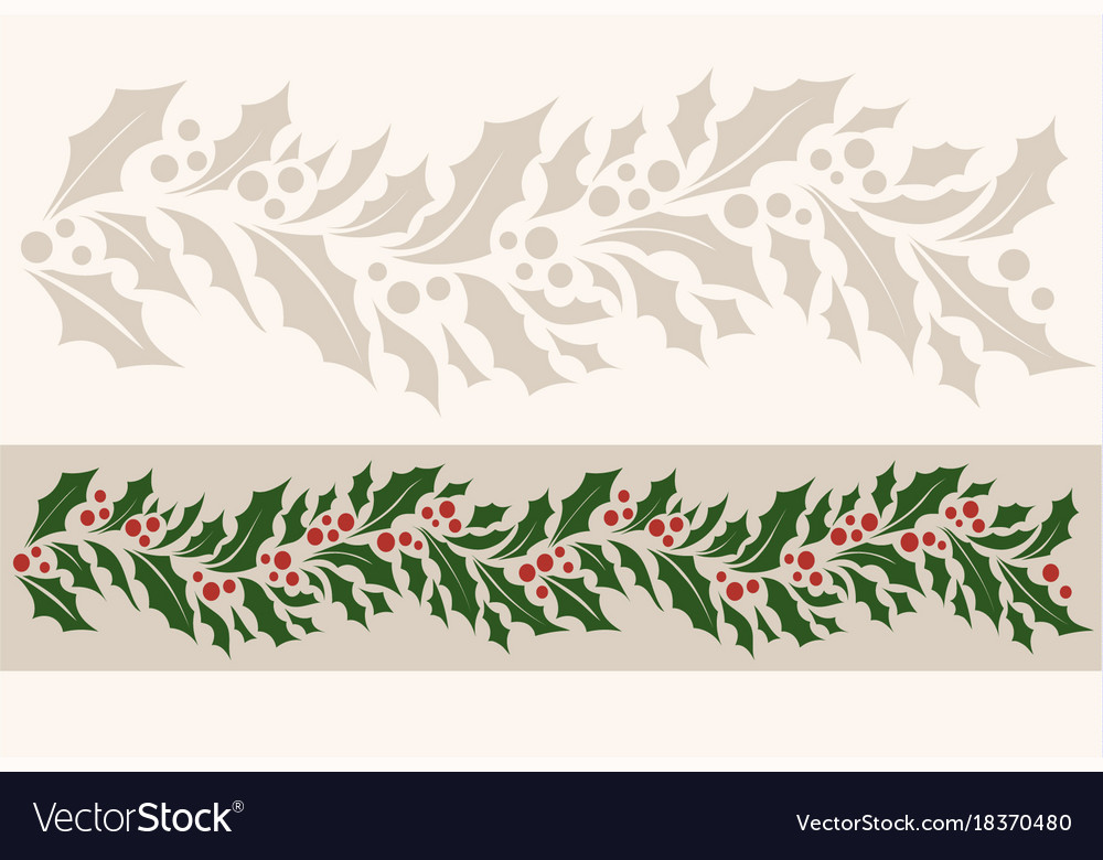 poinsettia border horizontal