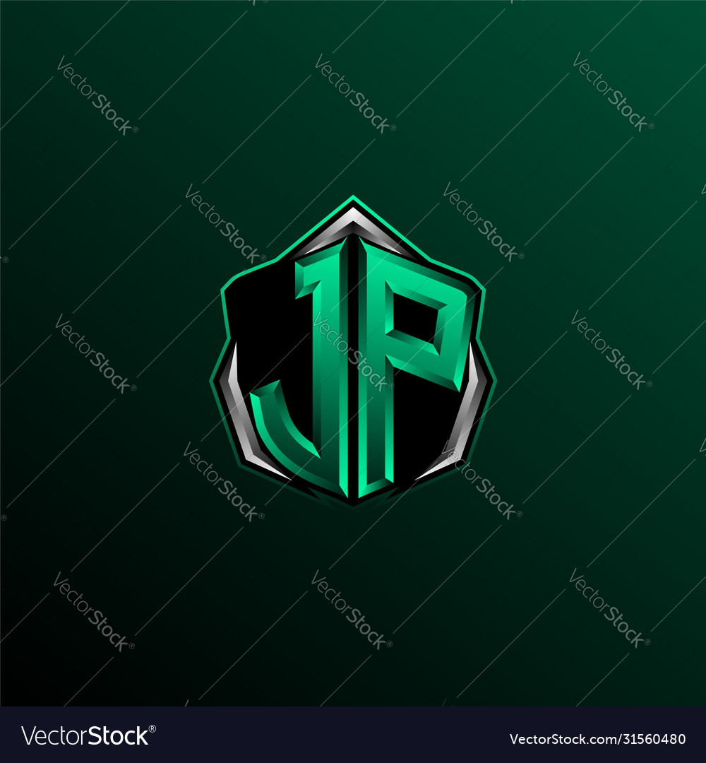 Initial jp logo design Royalty Free Vector Image