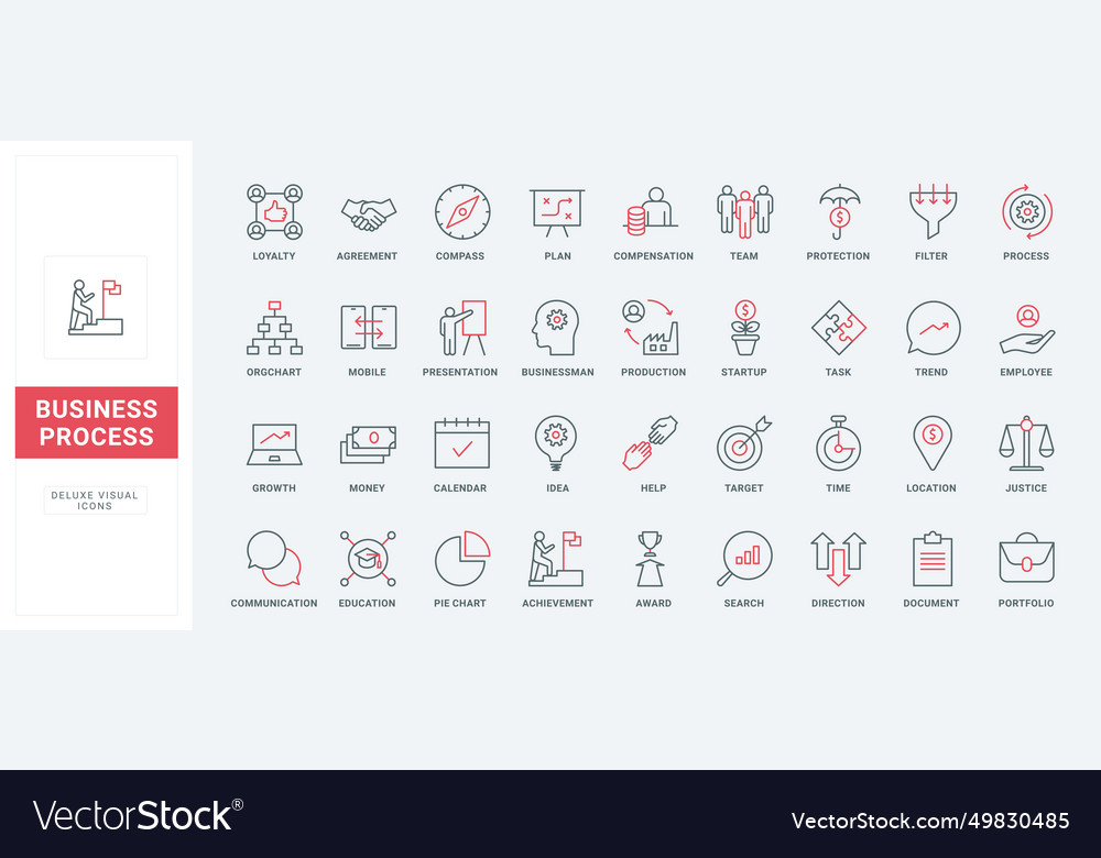 Business process workflow organization project Vector Image