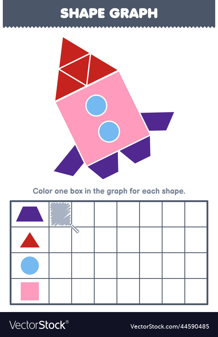 Education game for children count how many shape Vector Image