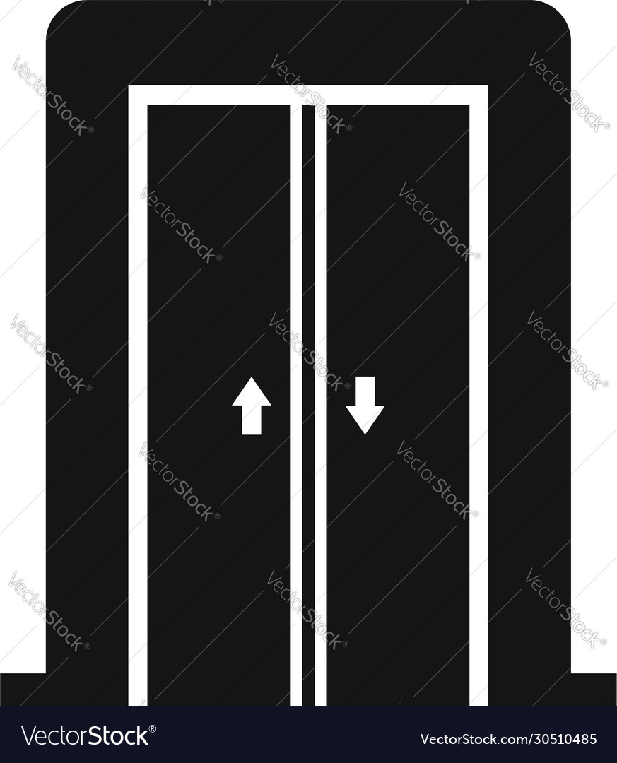 Electric elevator icon simple style Royalty Free Vector
