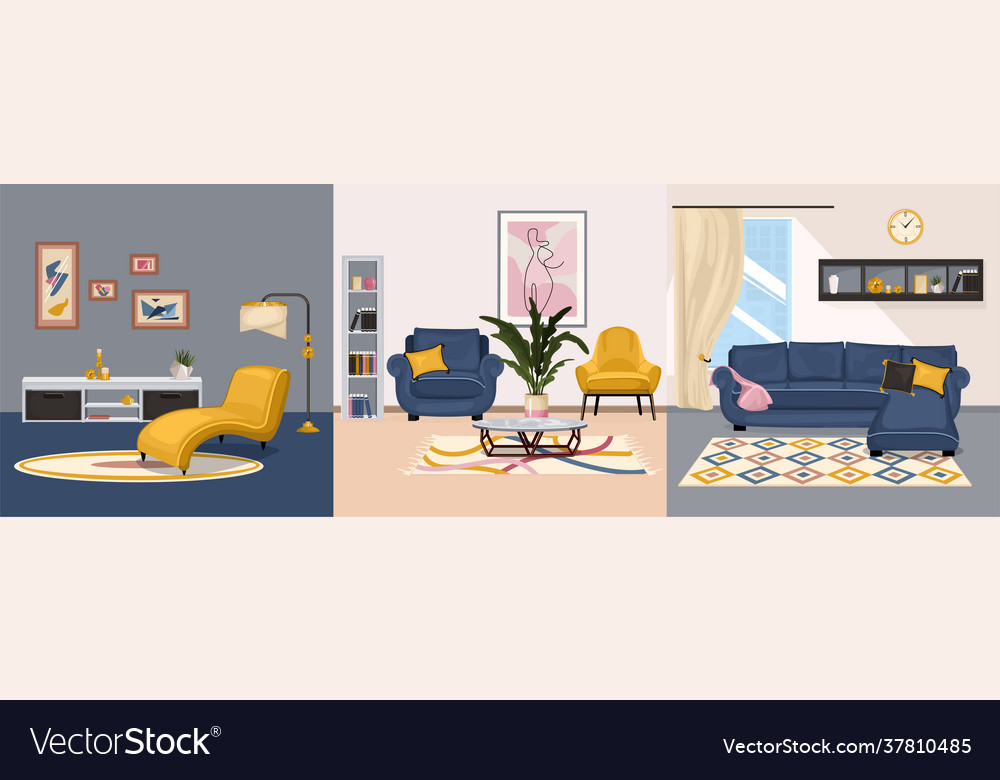 Room furniture design concept Royalty Free Vector Image