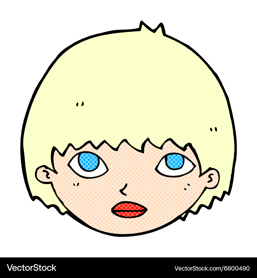 Comic cartoon girl staring Royalty Free Vector Image
