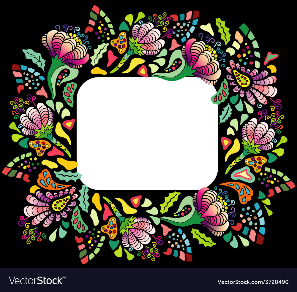 Floral frame Royalty Free Vector Image - VectorStock