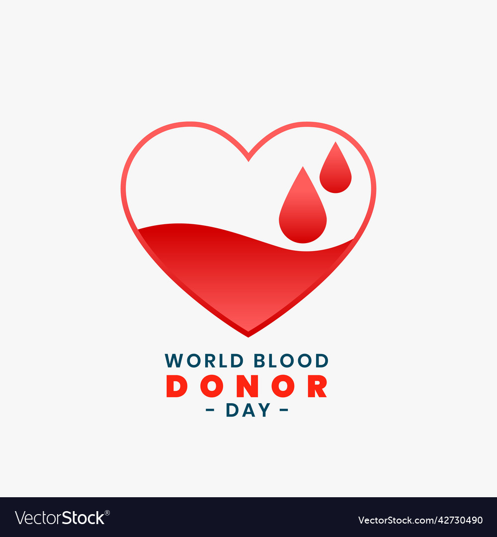 International world blood donor day heart Vector Image