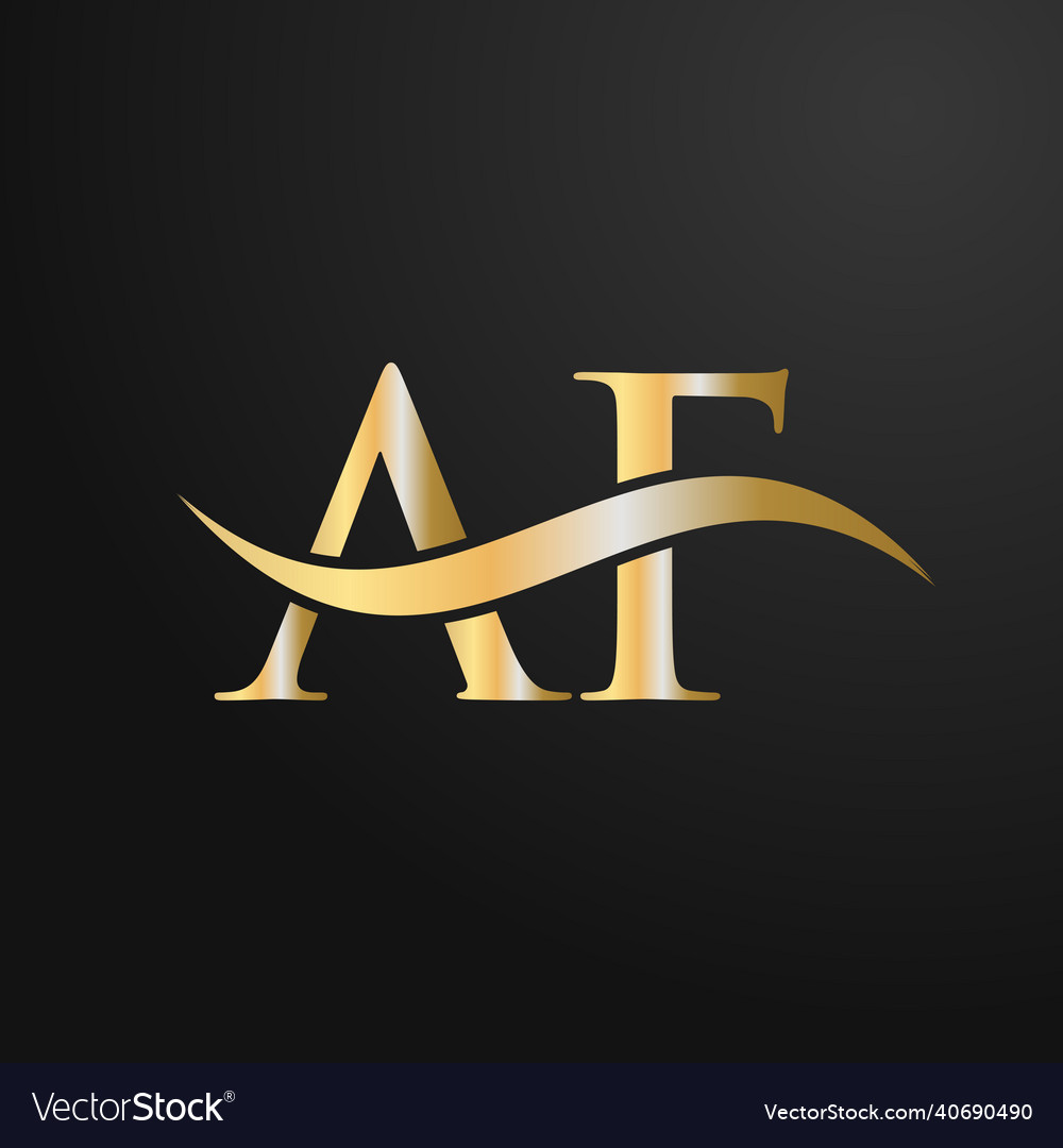 Letter af logo sign design template a f Royalty Free Vector