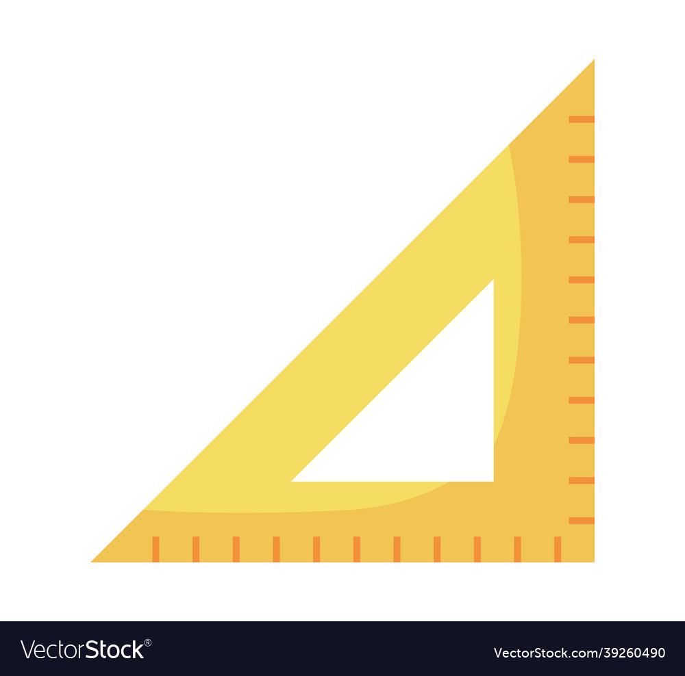 Triangle ruler design Royalty Free Vector Image