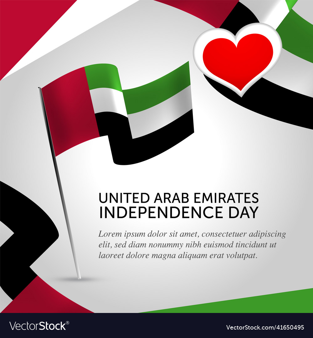 Anniversary independence day united arab emirates Vector Image