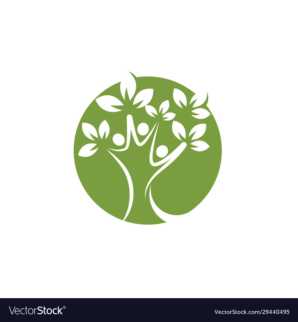 Family tree logo template Royalty Free Vector Image