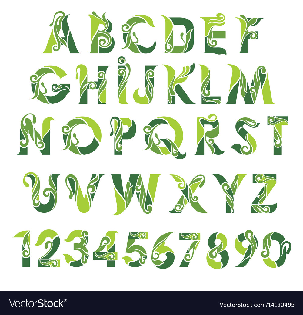 Lettering alphabet design Royalty Free Vector Image