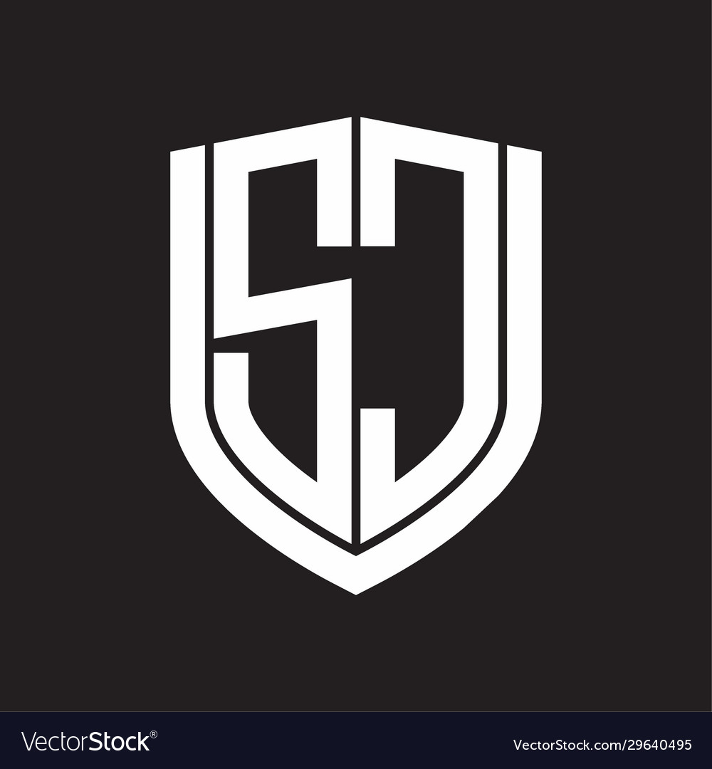 Sc logo monogram with emblem shield design Vector Image