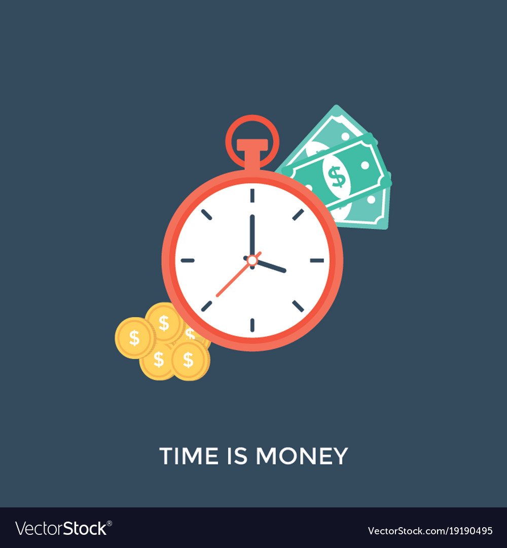 Time is money Royalty Free Vector Image - VectorStock