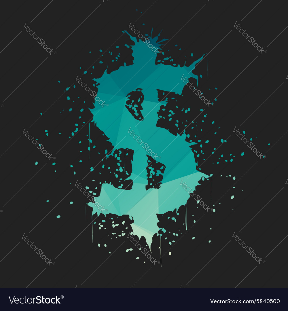 Grunge Dollar Sign Royalty Free Vector Image Vectorstock