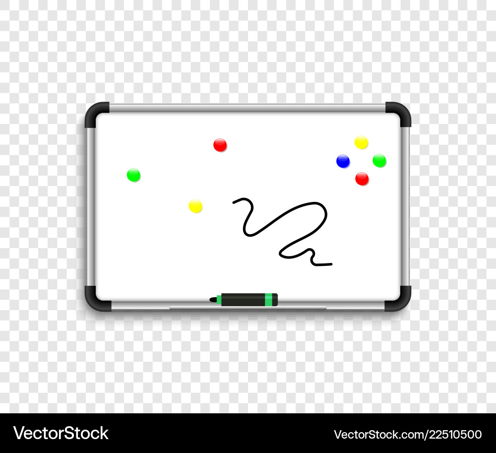White marker board whiteboard Royalty Free Vector Image