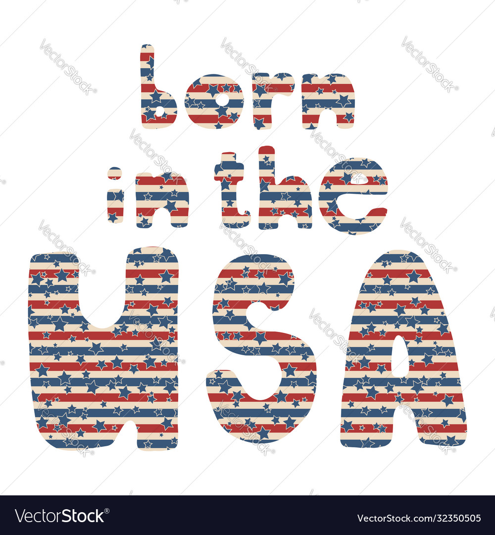 American patriotic lettering Royalty Free Vector Image