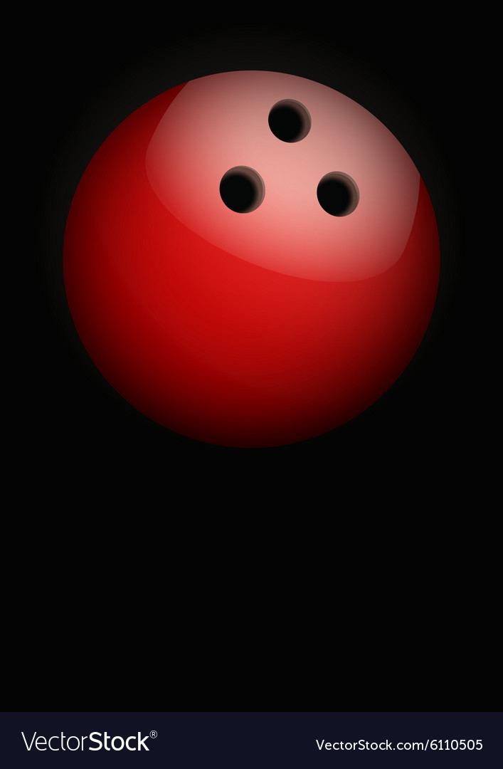 Dark Background of bowling ball Royalty Free Vector Image