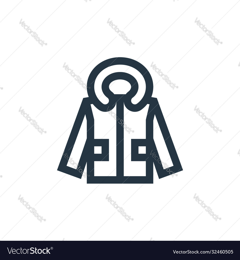 Jacket icon editable stroke linear Royalty Free Vector Image