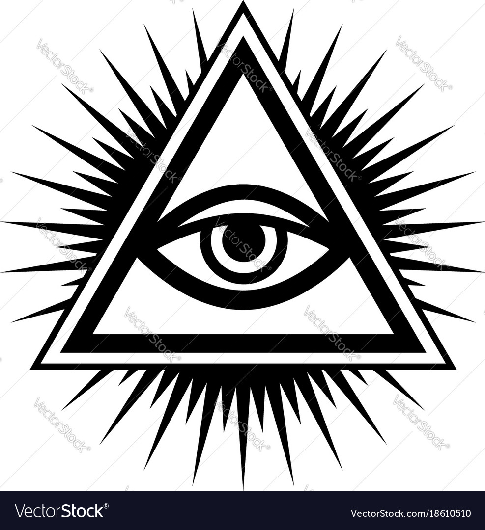 All-seeing eye eye providence Royalty Free Vector Image