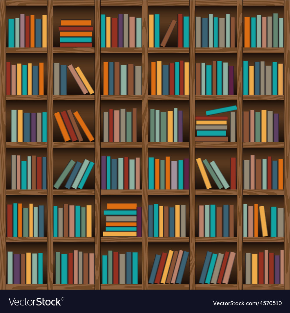 Bookshelf Royalty Free Vector Image - VectorStock