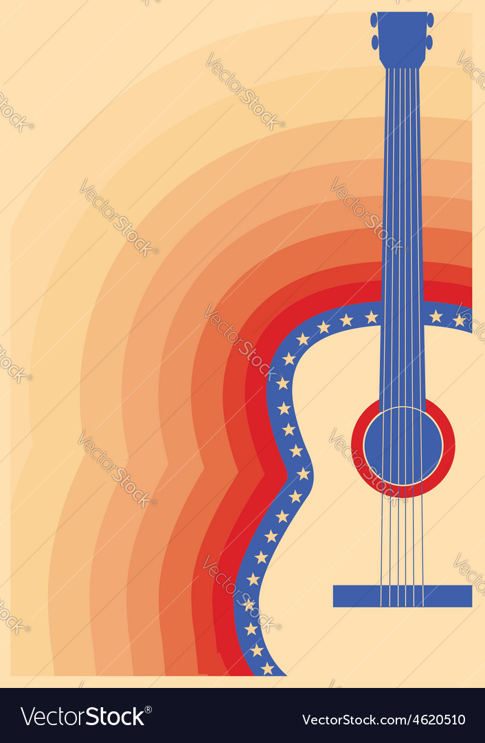 Concert guitar poster music festival Royalty Free Vector