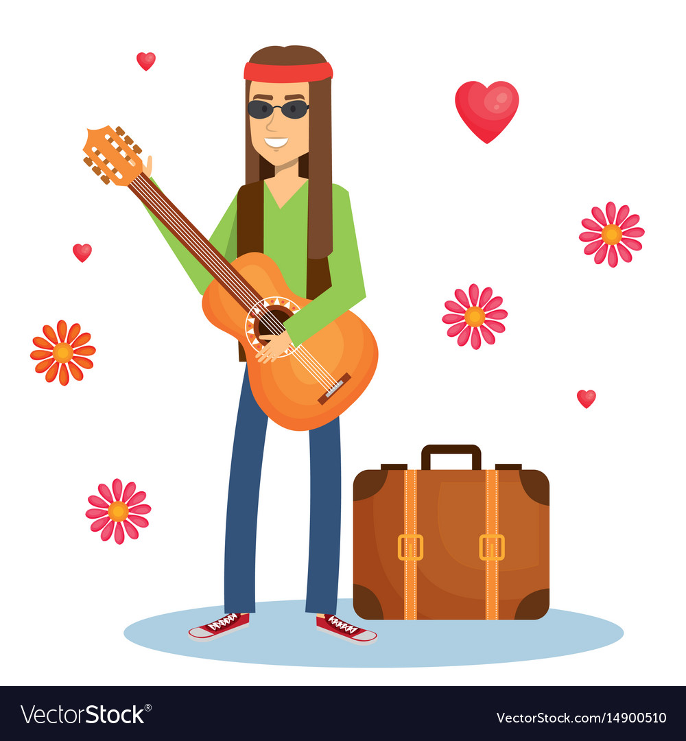 Hippie people design Royalty Free Vector Image