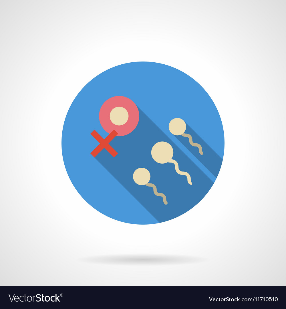 Infertility problems round color icon Royalty Free Vector