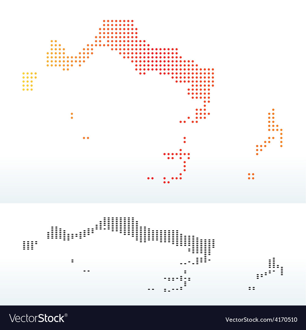 Map of turks and caicos islands with dot pattern Vector Image