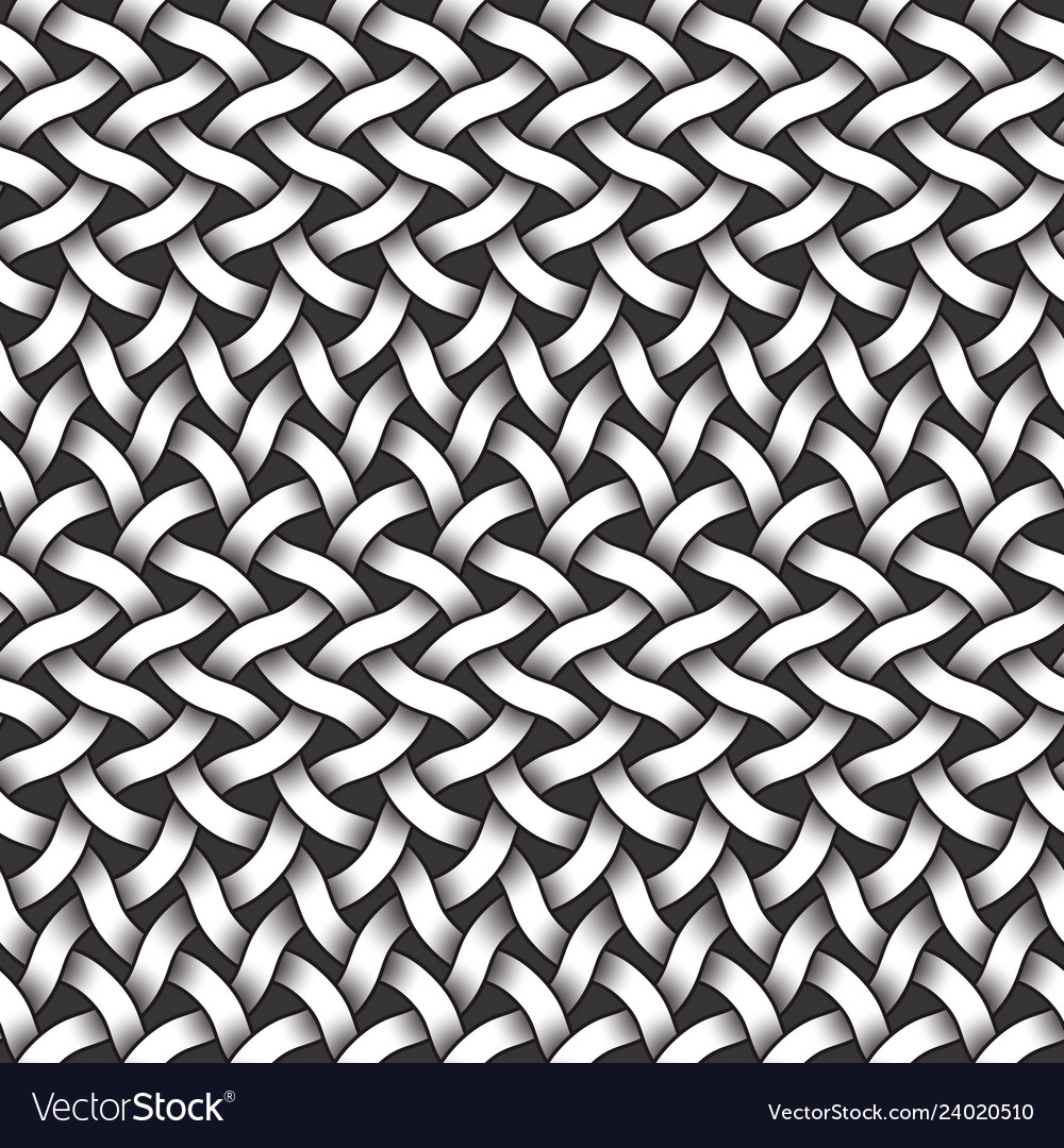 Monochrome seamless pattern of intertwined Vector Image
