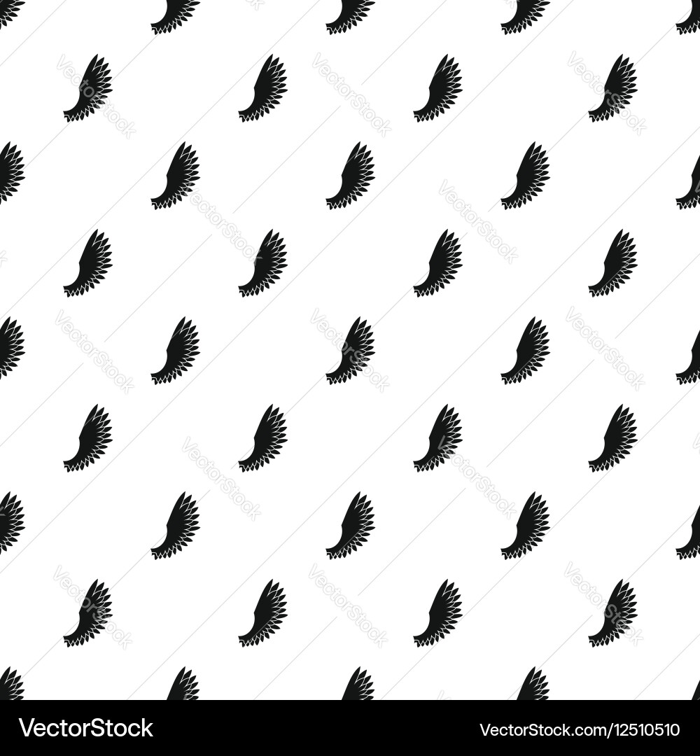 One wing pattern simple style Royalty Free Vector Image