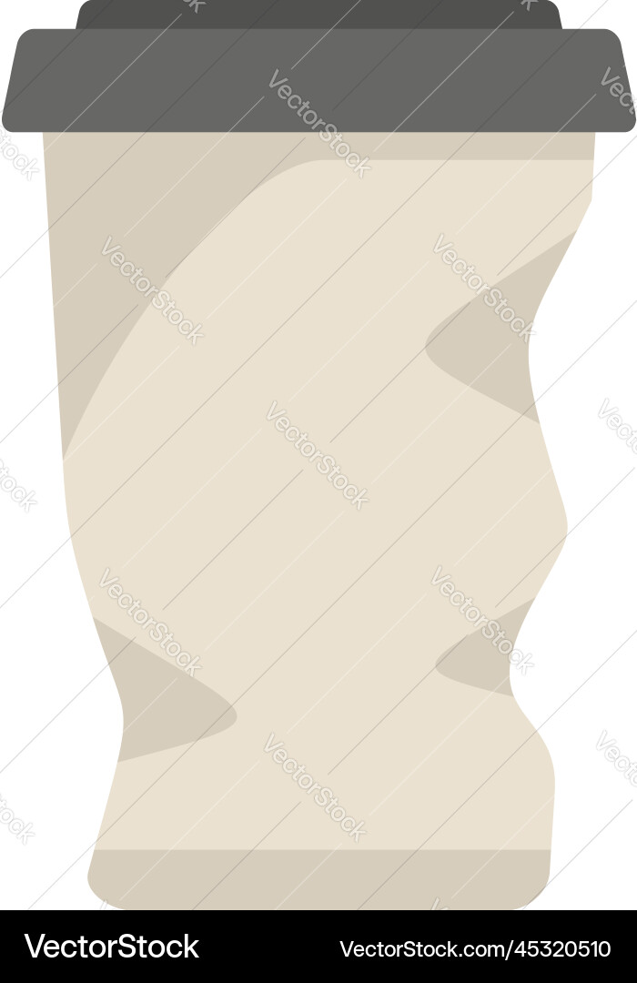 Paper cup recycle icon flat trash garbage Vector Image