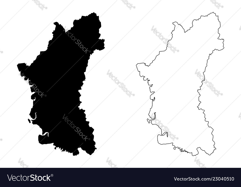 Perak map Royalty Free Vector Image - VectorStock