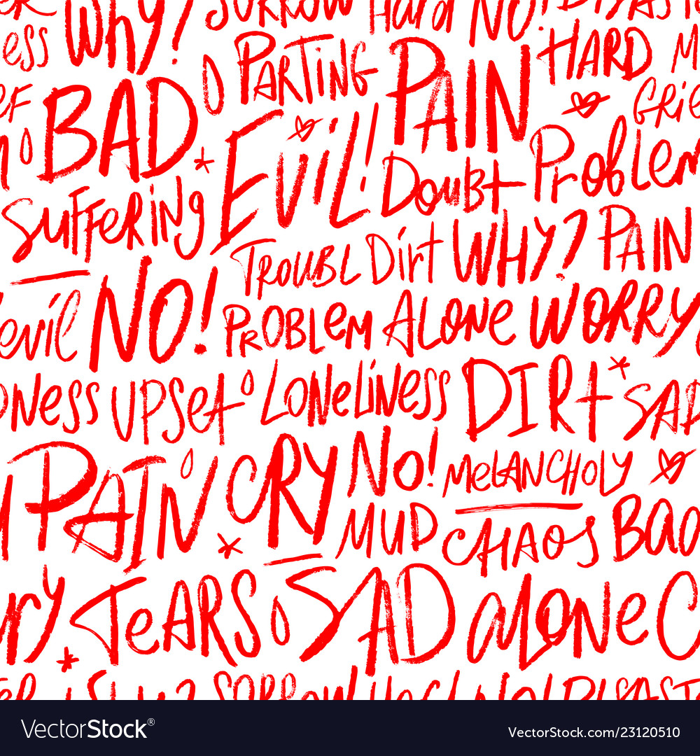 Seamless pattern with bad words Royalty Free Vector Image