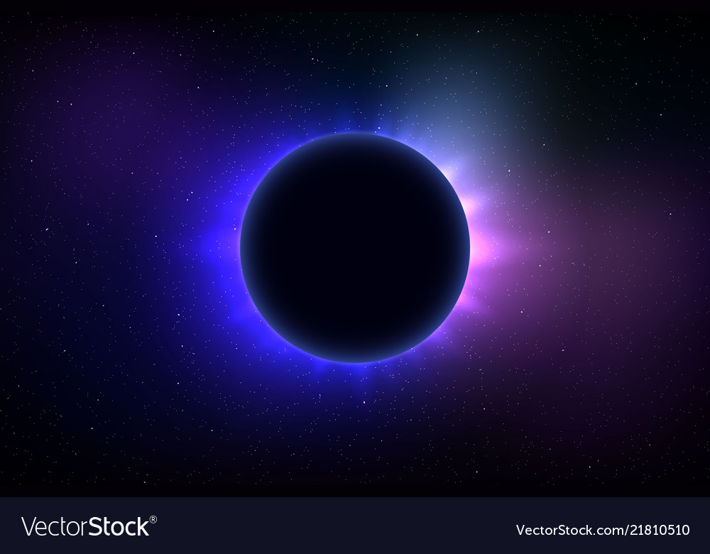 Total solar eclipse Royalty Free Vector Image - VectorStock