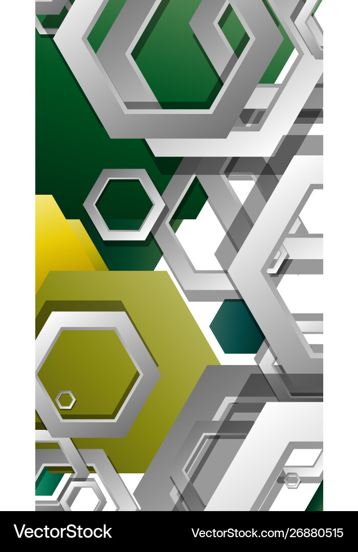 Abstract Geometric Background With Hexagons Vector Image