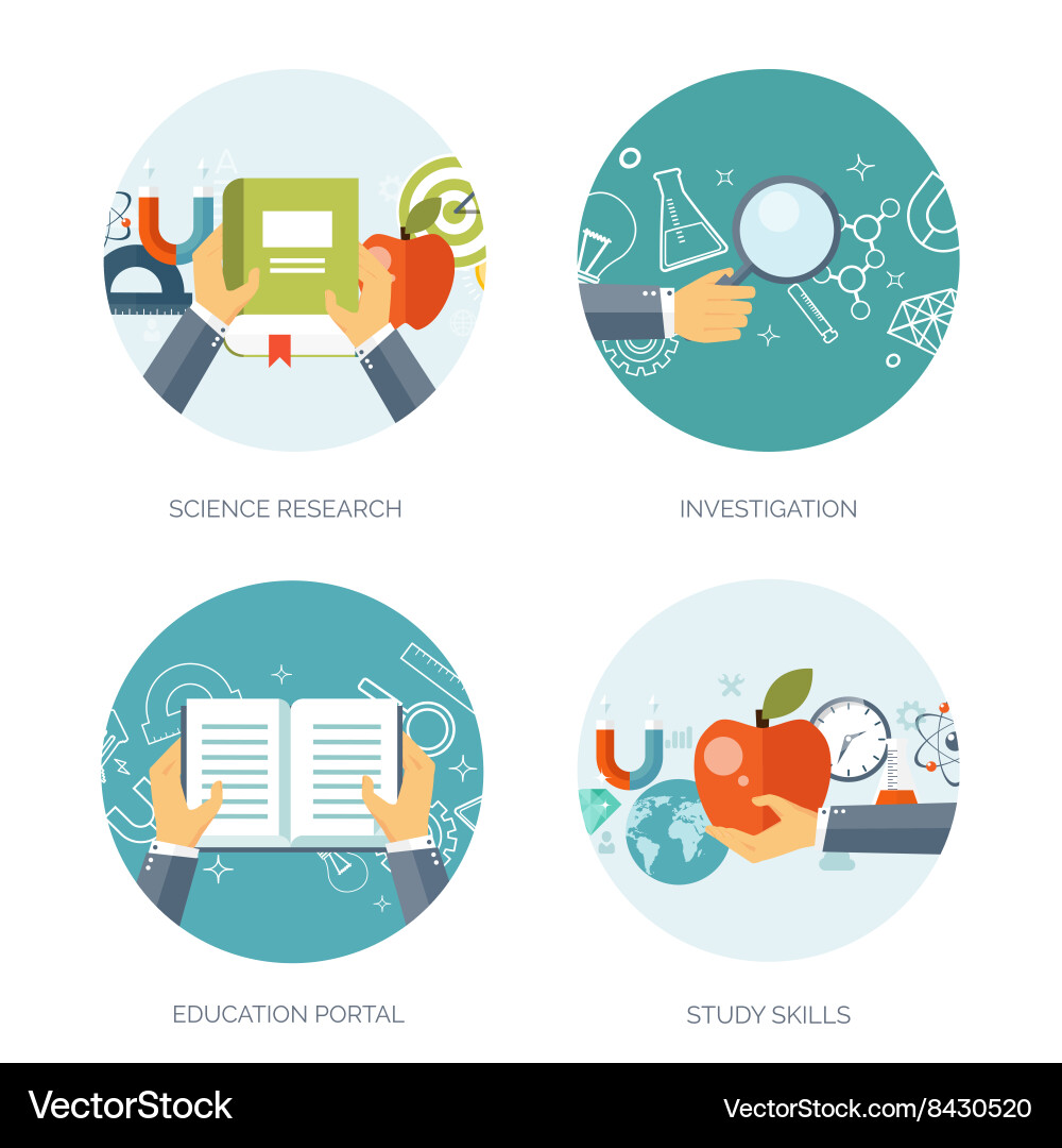 Flat Backgrounds Set Royalty Free Vector Image