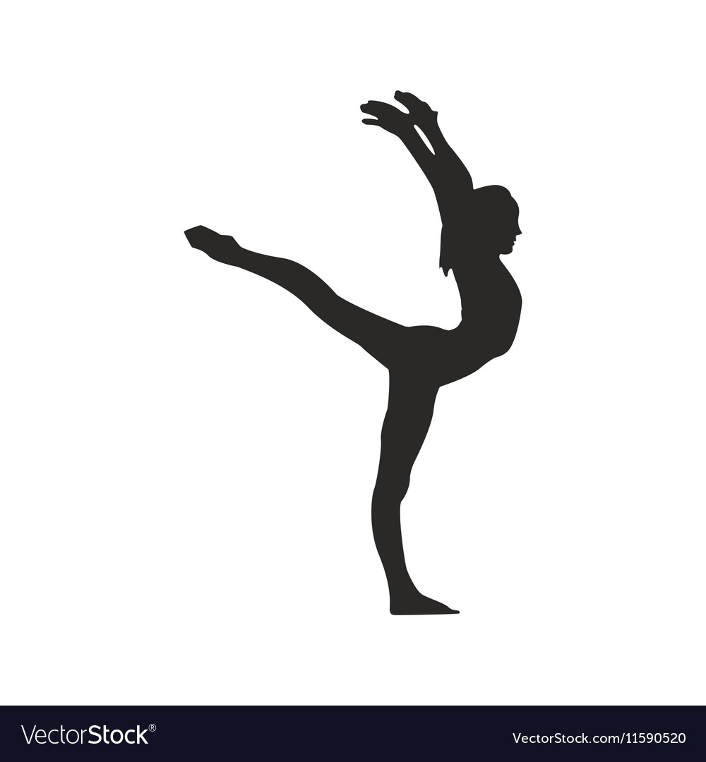 Gymnastics silhouette Royalty Free Vector Image